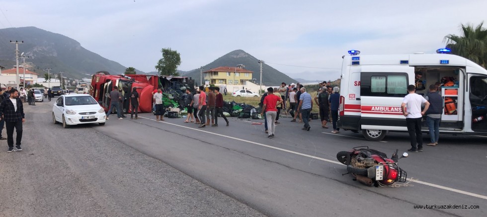GAZİPAŞA KAZA, 1 AĞIR, 3 YARALI
