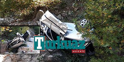 30 metre uçuruma yuvarlanan otomobilde, 1 ağır 4 yaralı