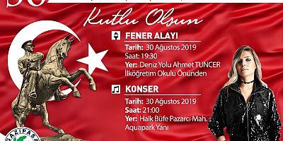 GAZİPAŞA 30 AĞUSTOS KUTLAMA PROGRAMINA DAVET