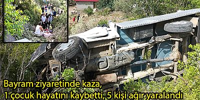 Gazipaşa Bayram ziyaretinde kaza, 1 çocuk hayatını kaybetti, 5 kişi ağır yaralandı