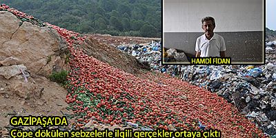 Gazipaşa'da Çöpe dökülen sebzelerle ilgili gerçekler ortaya çıktı