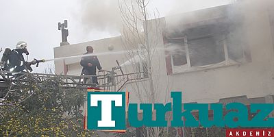 Gazipaşa’da dubleks ev yandı