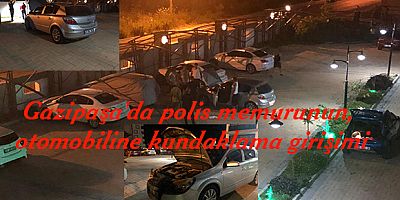 Gazipaşa'da polis memurunun otomobiline kundaklama girişimi 