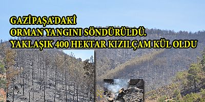 GAZİPAŞA’DAKİ ORMAN YANGINI SÖNDÜRÜLDÜ