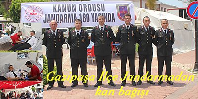Gazipaşa İlçe Jandarmadan kan bağışı