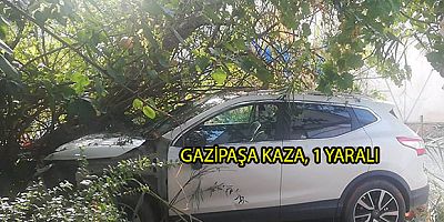 GAZİPAŞA KAZA, 1 YARALI