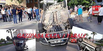 Gazipaşa kaza;  1 yaralı
