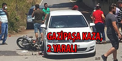 GAZİPAŞA KAZA, 2 YARALI