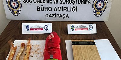 GAZİPAŞA POLİSİNDEN UYUŞTURUCU OPERASYONU