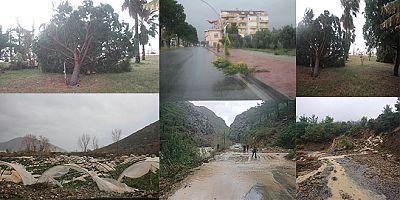 Gazipaşa'yı sağnak ve fırtına vurdu