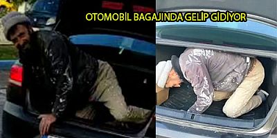 İŞÇİSİNİ OTOMOBİLİNİN BAGAJINDA TAŞIYAN PATRON GÖRENLERİ ŞAŞKINA ÇEVİRDİ