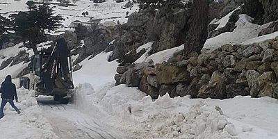 Karla kaplı yayla yolları açılıyor
