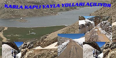 Karla kaplı yayla yolları açılıyor
