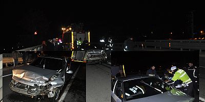 KÖPEĞE ÇARPAN OTOMOBİL SÜRÜCÜSÜ YARALANDI 