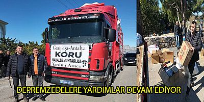 Koru Mahallesi Deprem bölgesine, 1 kamyon yardım gönderdi.