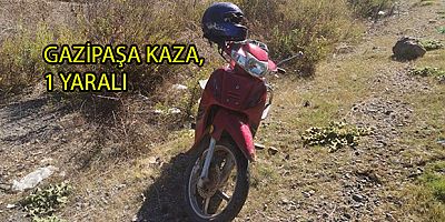 MOTOSİKLET DEVRİLDİ, SÜRÜCÜ YARALI