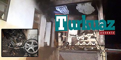 MOTOSİKLETİNİ TAMİR ETMEK İSTERKEN EVİ YANDI