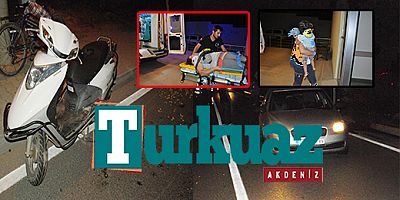 POLİSE AİT OTOMOBİL MOTOSİKLETLE ÇARPIŞTI, ANNE VE ÇOÇUĞU YARALANDI