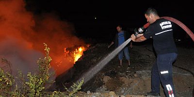SERA VE HURDA EŞYA ATIKLARI YANGINI KORKUTTU