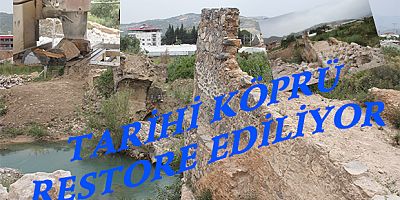 Tarihi köprü restore çalışmaları başladı